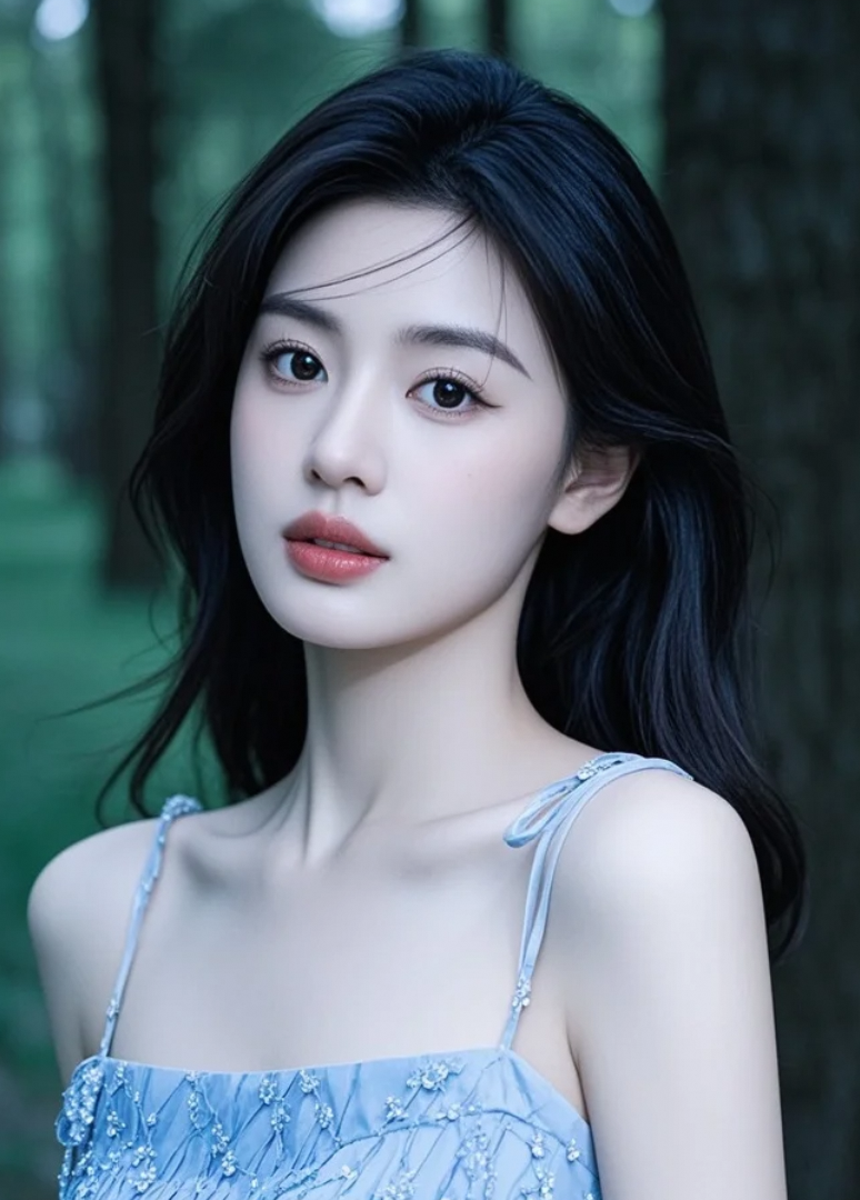在光影交错的树林里，她是你的梦中人吗？