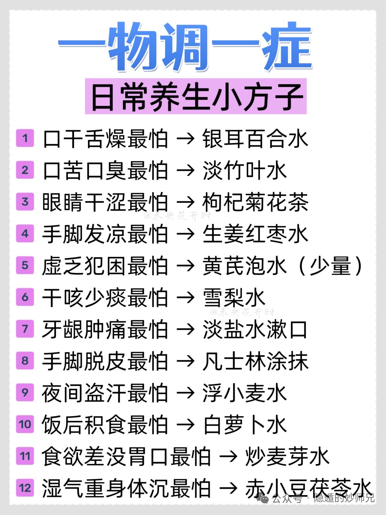 日常养生小方子日常养生真的没必要花大价钱去买动辄几百的名贵补品，不少随手就能