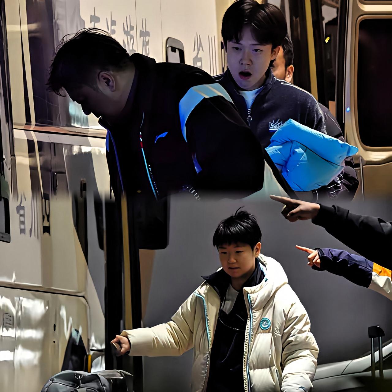 莎莎和大头一大早从成都出发啦！刚打完混团比赛，国乒全队就立刻转场飞香港