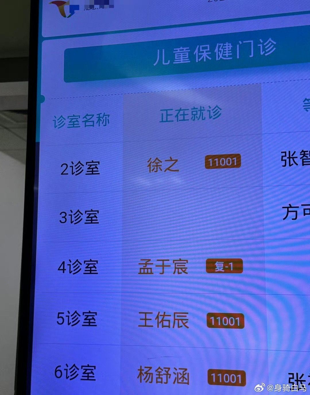 直到在医院屏幕上看见女儿的名字