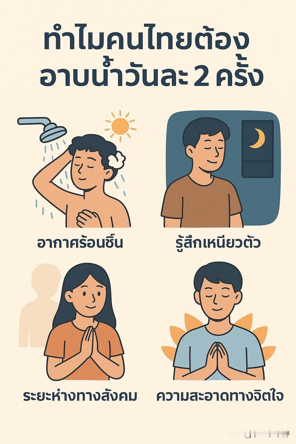 “泰国人为什么一天洗两次澡？”有没有发现泰国人一天洗两次澡？而且泰国人身上