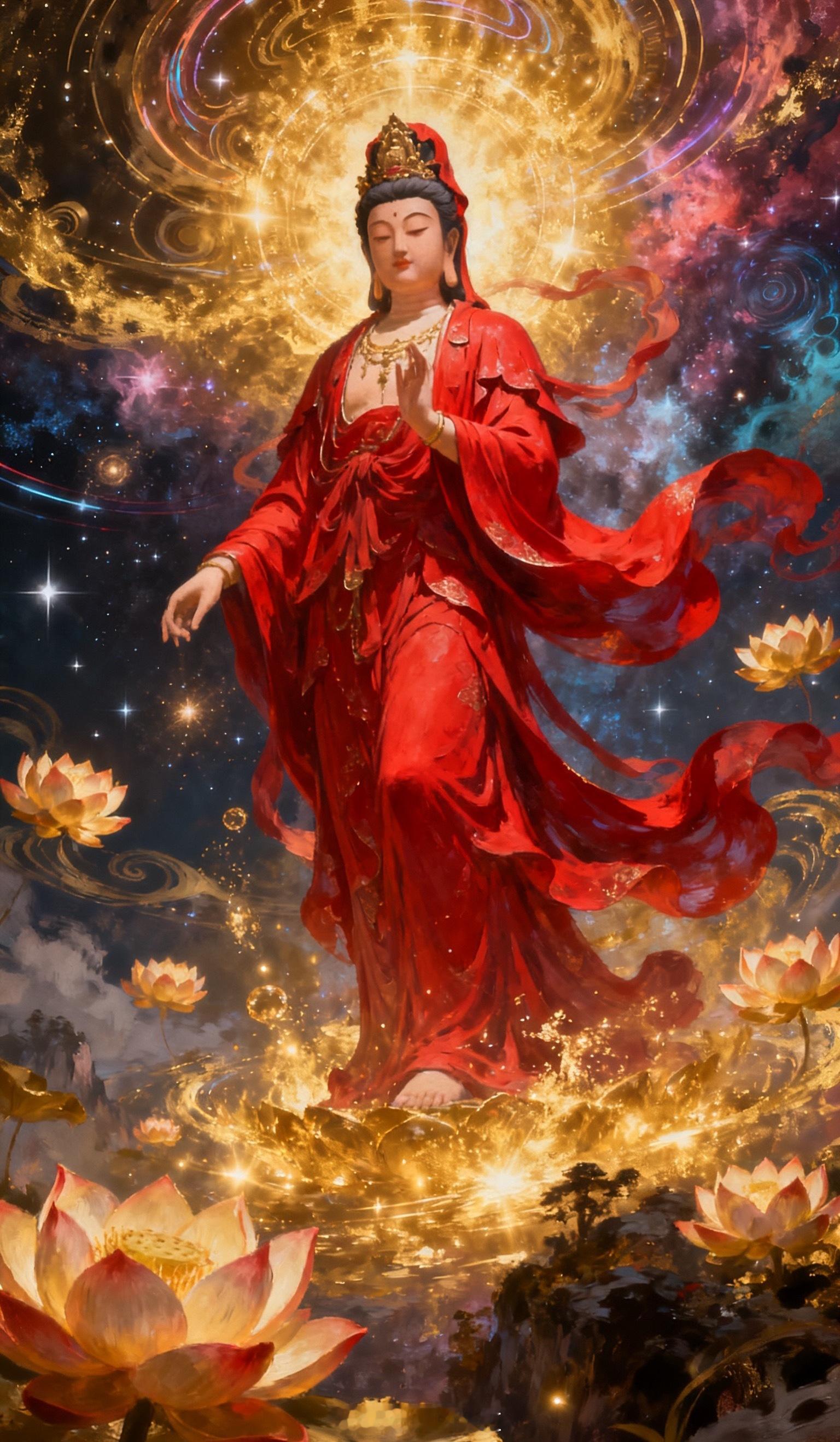 红衣菩萨替你家挡灾了，请务必心怀感恩，诚心祈祷，愿每一位众生都能离苦得乐，平安无