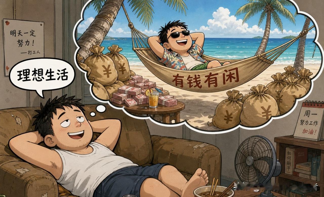 趣味漫画：有钱有闲又忙又穷漫画小趣味生活讽刺漫画