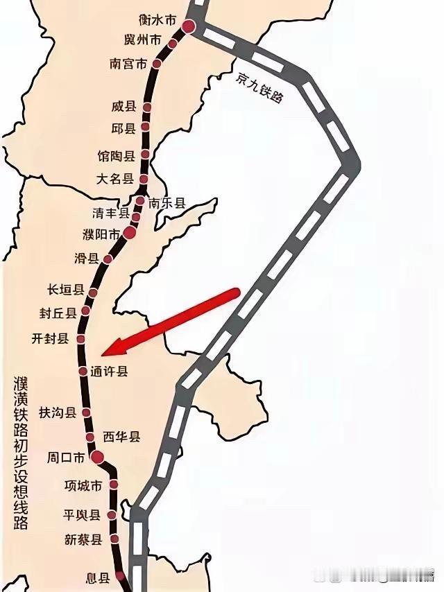 京九高铁主线选择绕行山东，未入河南腹地，致使豫东多地长期缺乏南北向高铁通道。濮阳