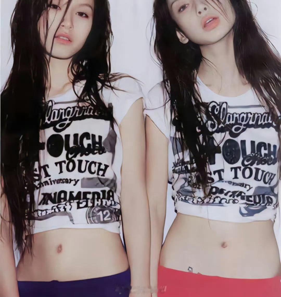 Angelababy和文咏珊早期写真满满的闺蜜情❤️杨颖好权威的一张脸angel