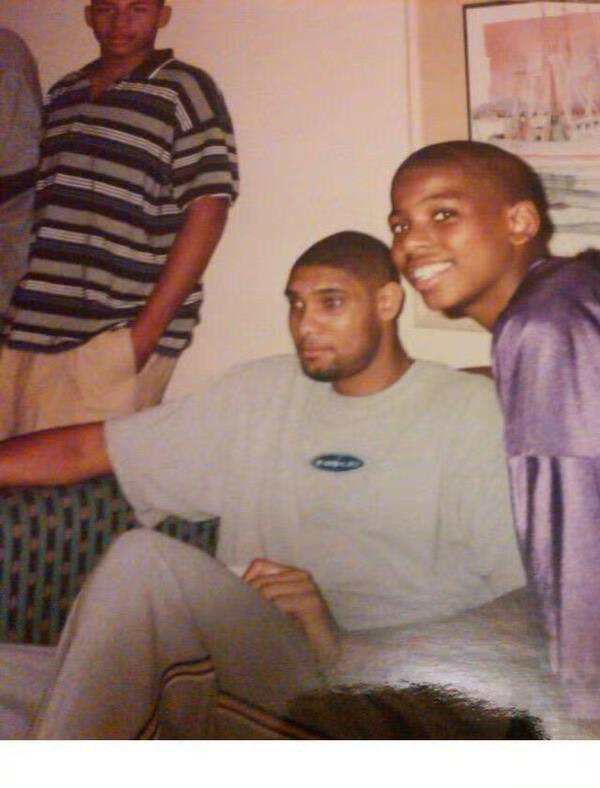 邓肯和小时候的保罗，保罗和小时候的特雷杨。