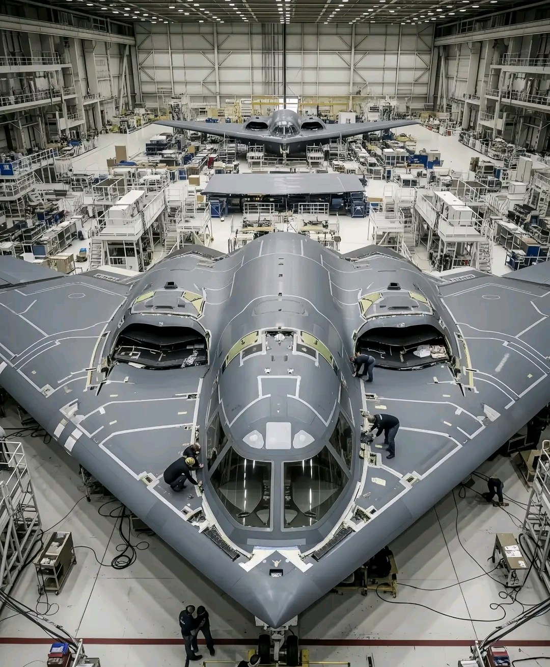 美军现役战略轰炸机的隐身中坚——B-2，其生产现场的照片一直相对较少。近期，关于