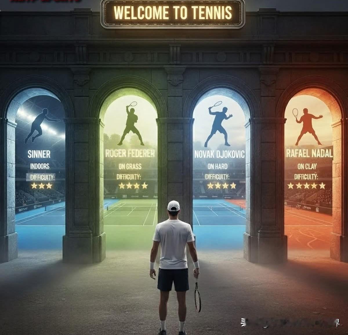 如果把男子网坛最难对付的球手做成游戏关卡：🇮🇹辛纳（室内场）——难度：三