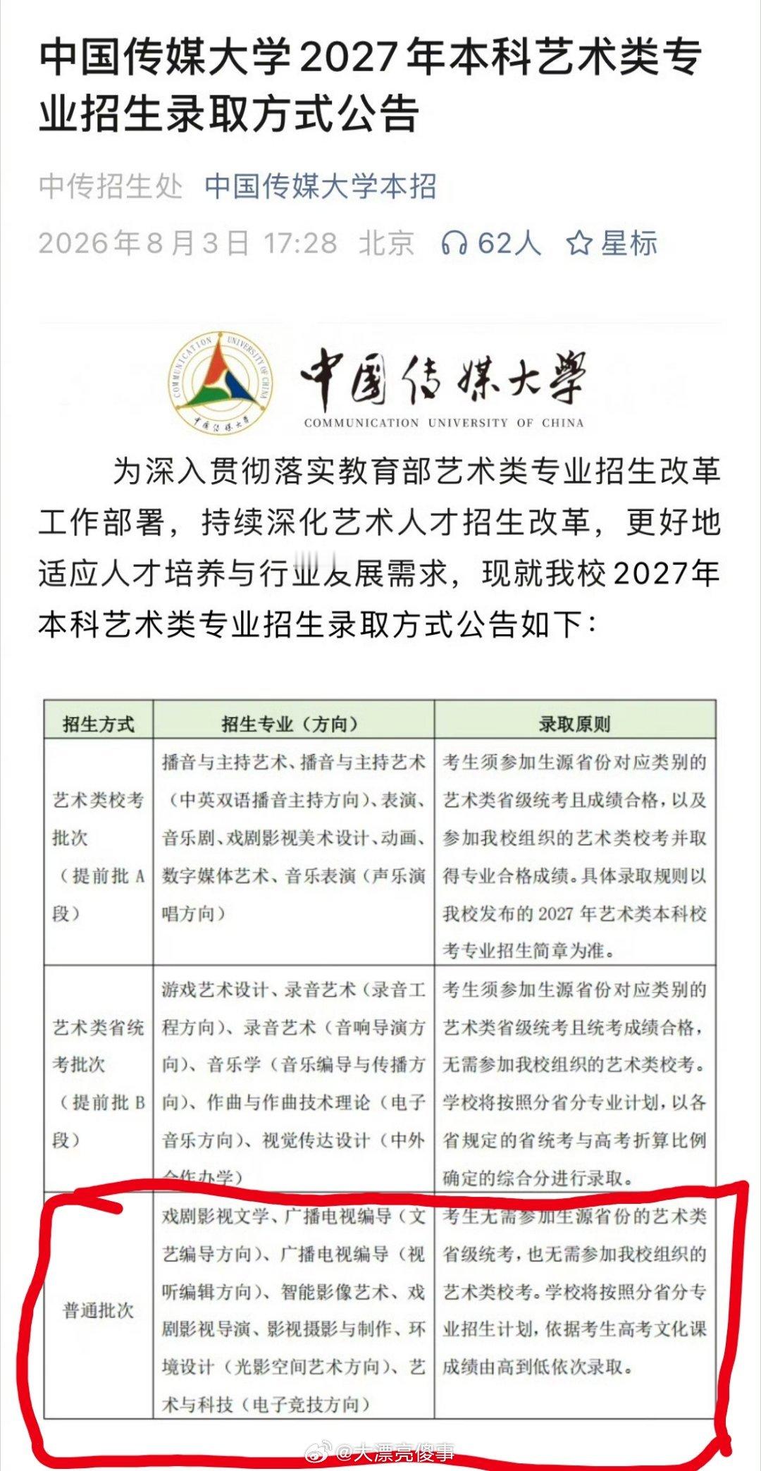 中传取消艺考当前中国文艺圈的最大问题是文化工作者没有文化。好消息是，我预计取消