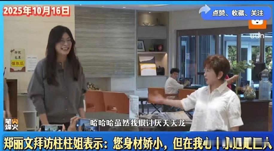 郑丽文的会说话和洪秀柱的老辣真的让我佩服。郑丽文去拜访洪秀柱，因为她身材太高