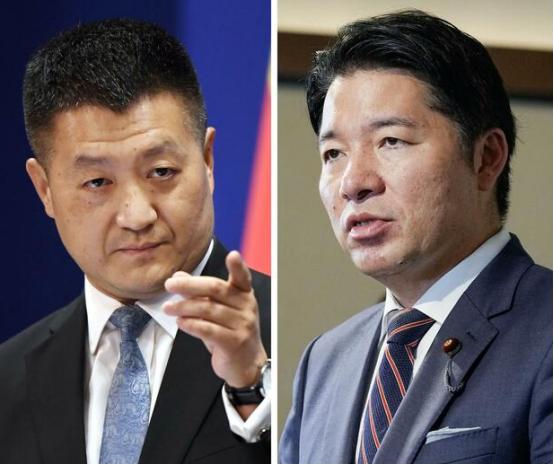 到北京来谈判的三个日本议员，已经回到了日本，其中中道改革联合党议员伊佐慎一，在电