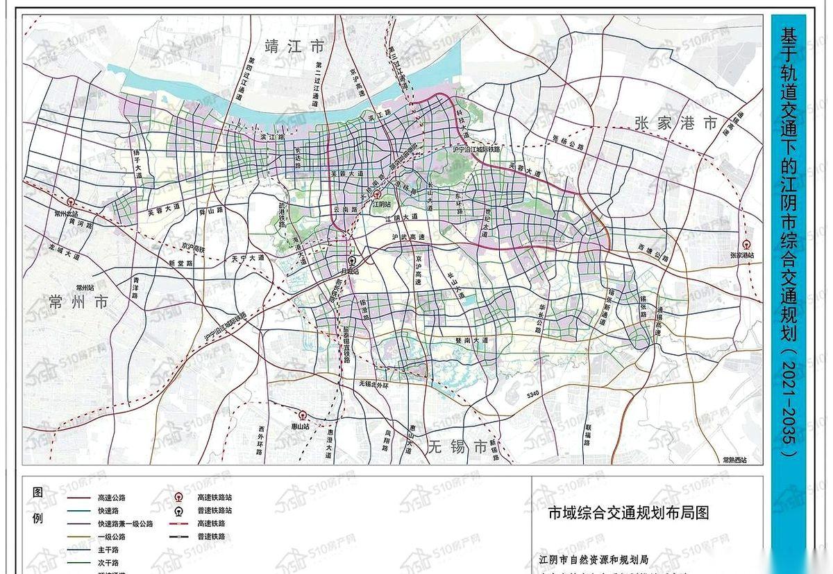 刷到一张江阴的交通规划图，给我看愣了。地图上，江阴东南边那路网，密密麻麻的，眼