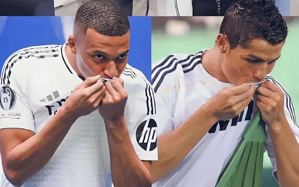 姆巴佩估计现在肠子都悔青了！加盟皇马时被球迷举着