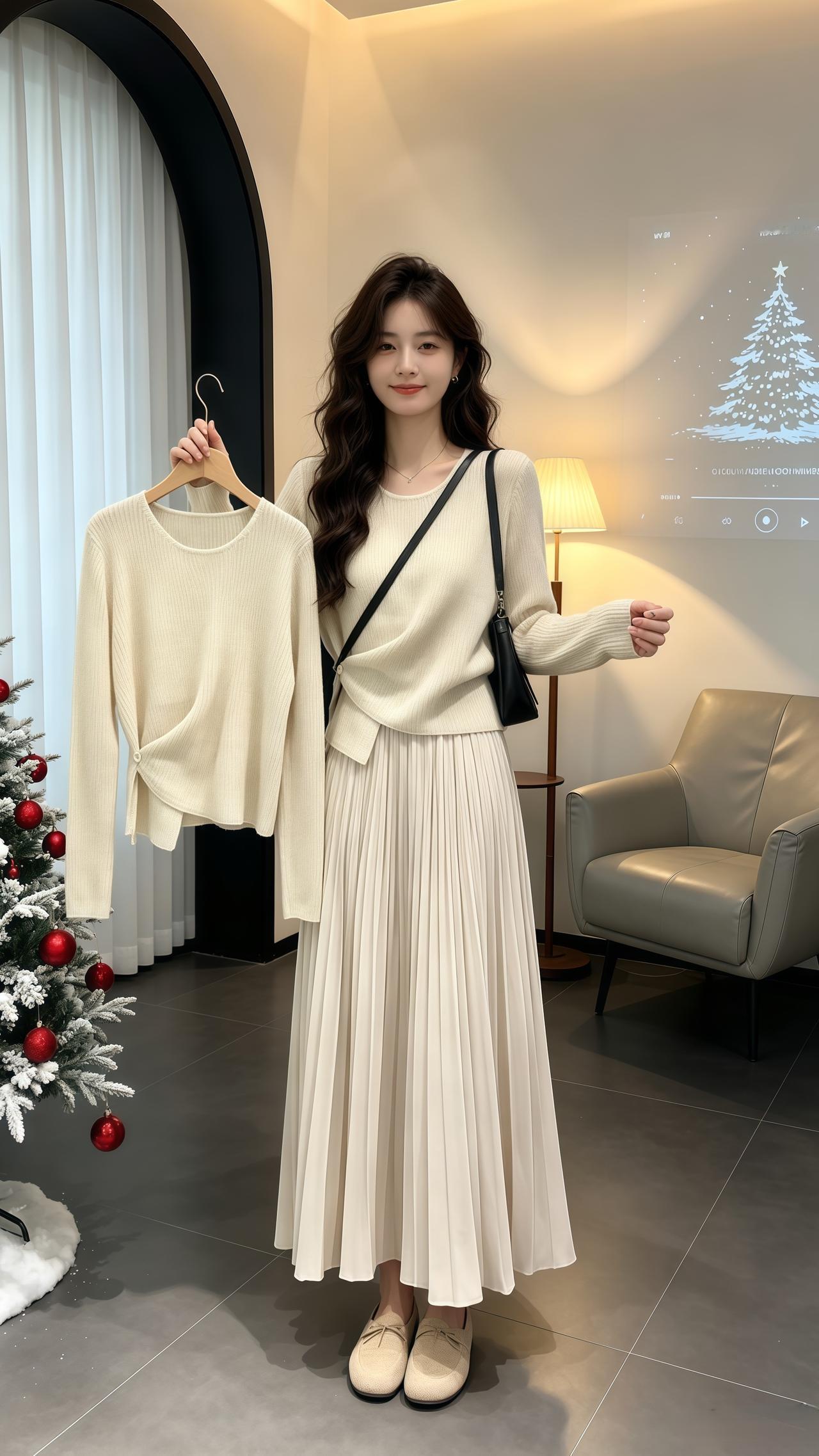 穿搭气质穿搭甜美女孩今天穿什么ootd穿搭