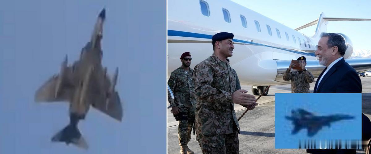 伊朗用老掉牙60年代美制战机F-4E鬼怪II升空为巴基斯坦陆军元帅赴德黑兰护航。