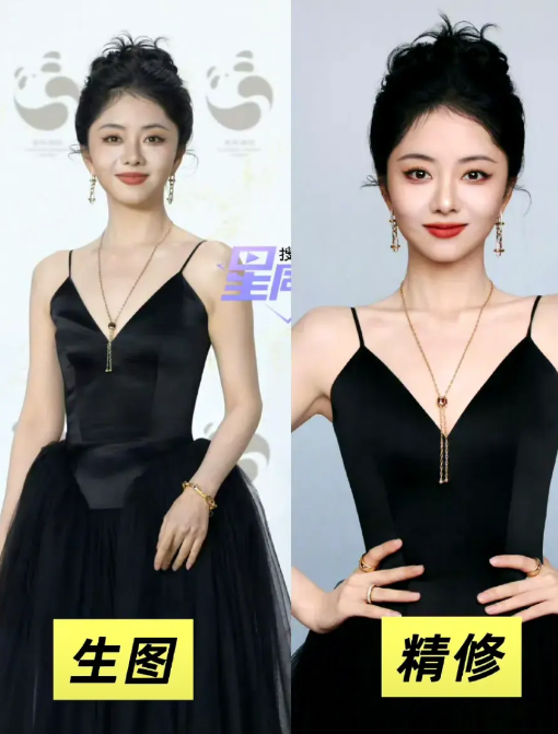 谭松韵，唐嫣，佟丽娅，蒋欣生图精修对比图，生图堪比大片，你最喜欢谁呢？