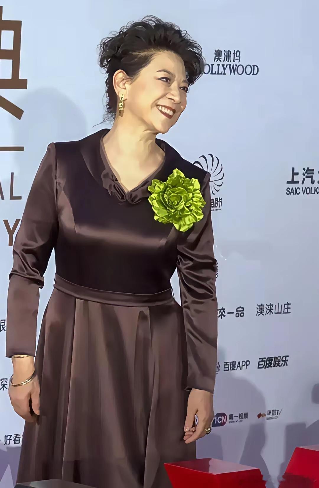 76岁的王馥荔一亮相，全场安静三秒。酱色长裙，头发一丝不乱，步子轻快得像踩着点。