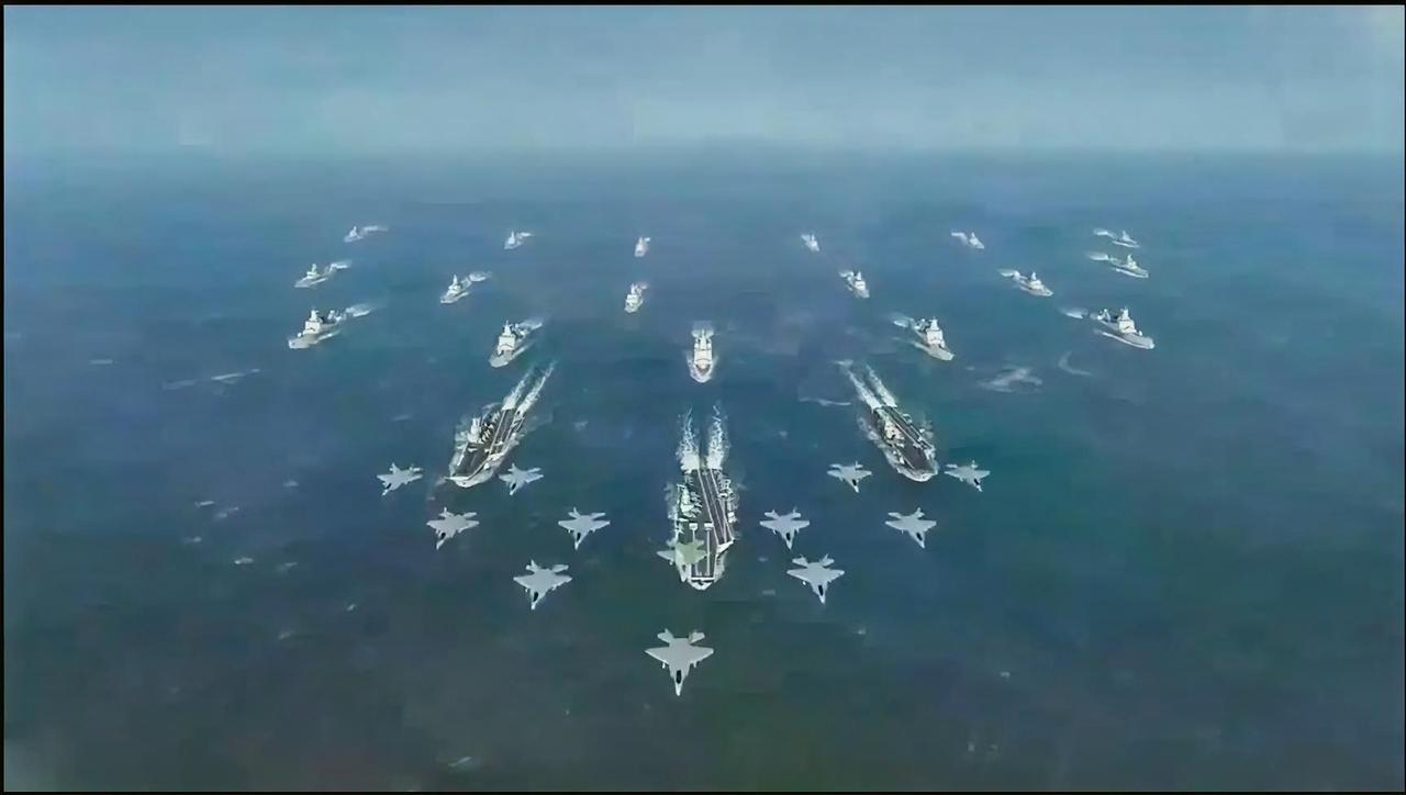 中国海军目前最少有七支编队出海执行任务，展现了中国海军