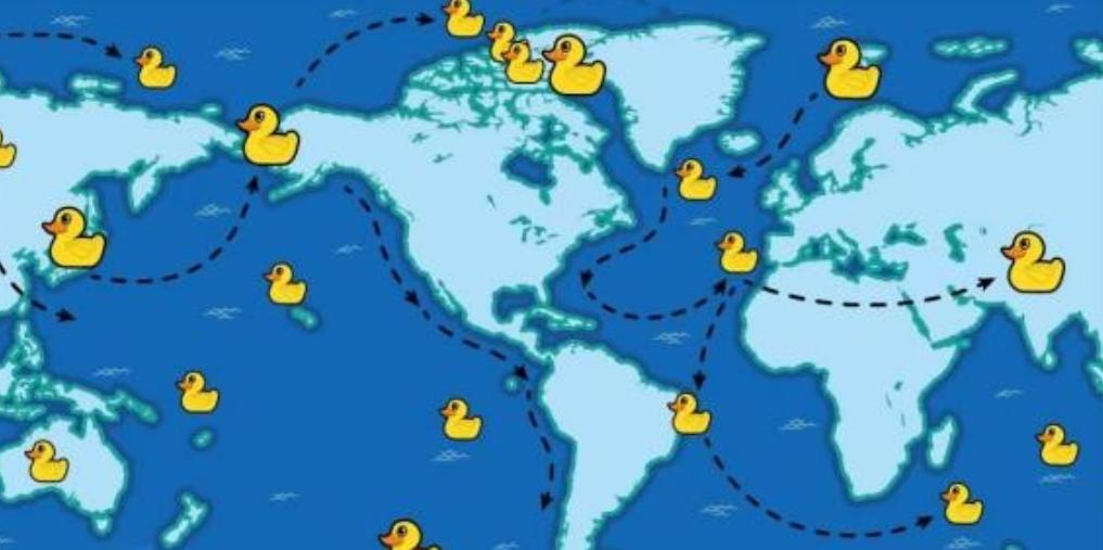 1992年，我国一艘货轮上28000多只小黄鸭因意外掉入太平洋，没想到这些小黄鸭