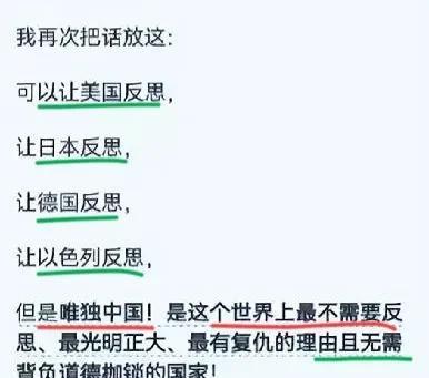 中国，唯独中国，是世界上最不需要反思的国家！二百年来我们是被伤得最深的国家。七十