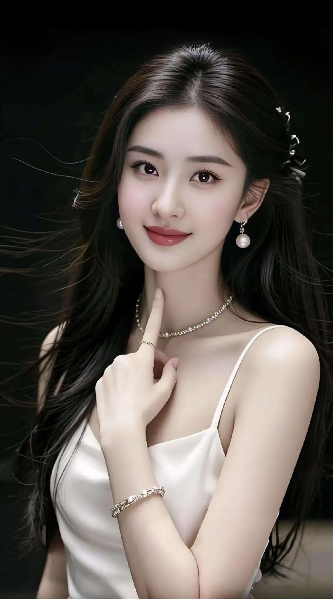 漂亮美人，长发飘飘