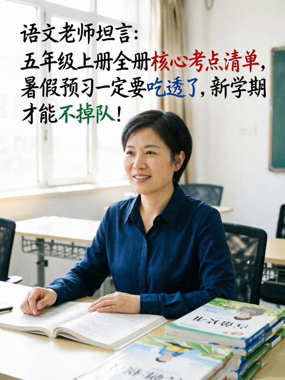 语文老师坦言：五年级上册全册核心考点清单，暑假预习一定要吃透了，新学期才能