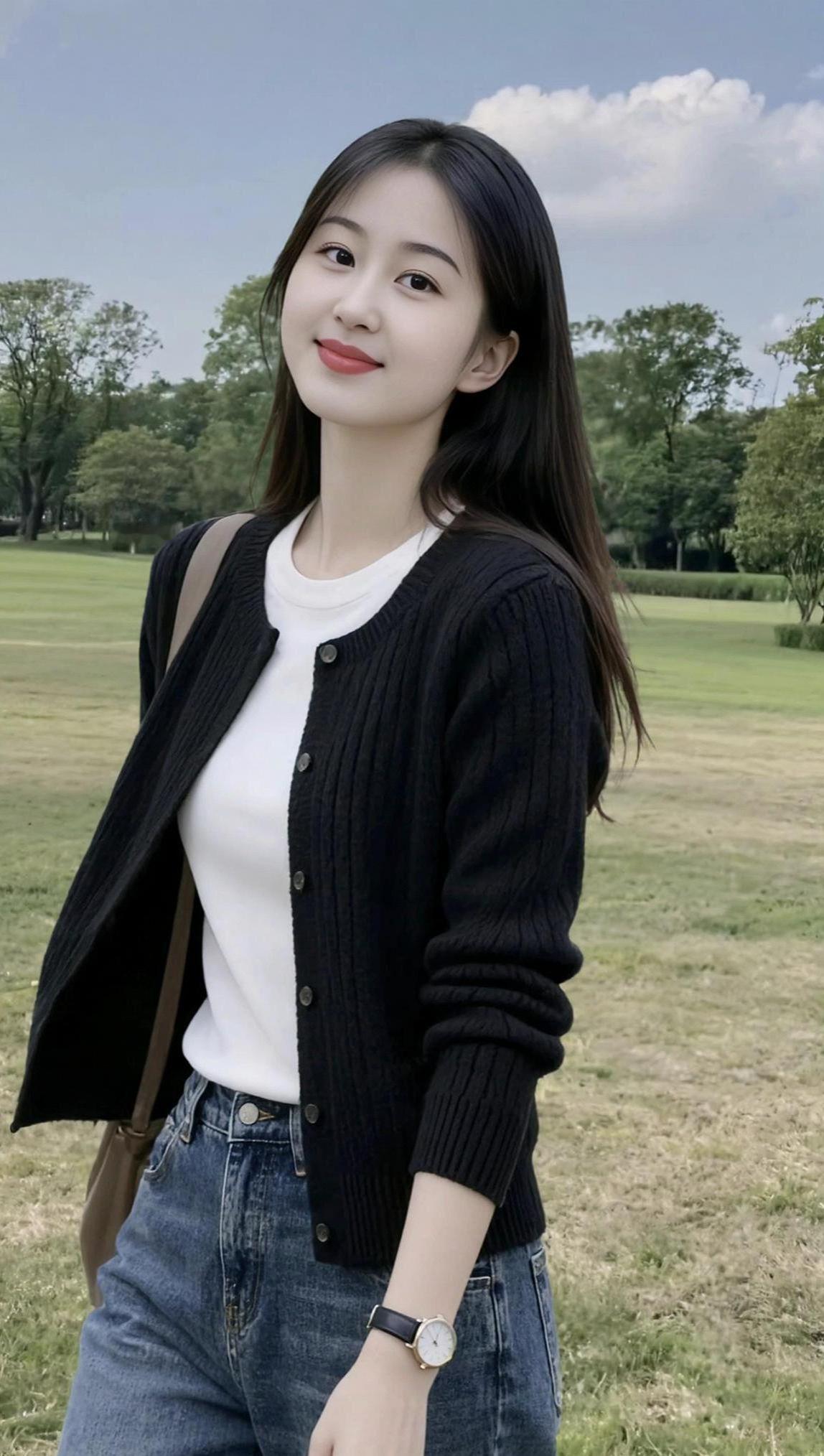 清新随拍清纯甜美女孩女孩写真秋冬穿搭颜值