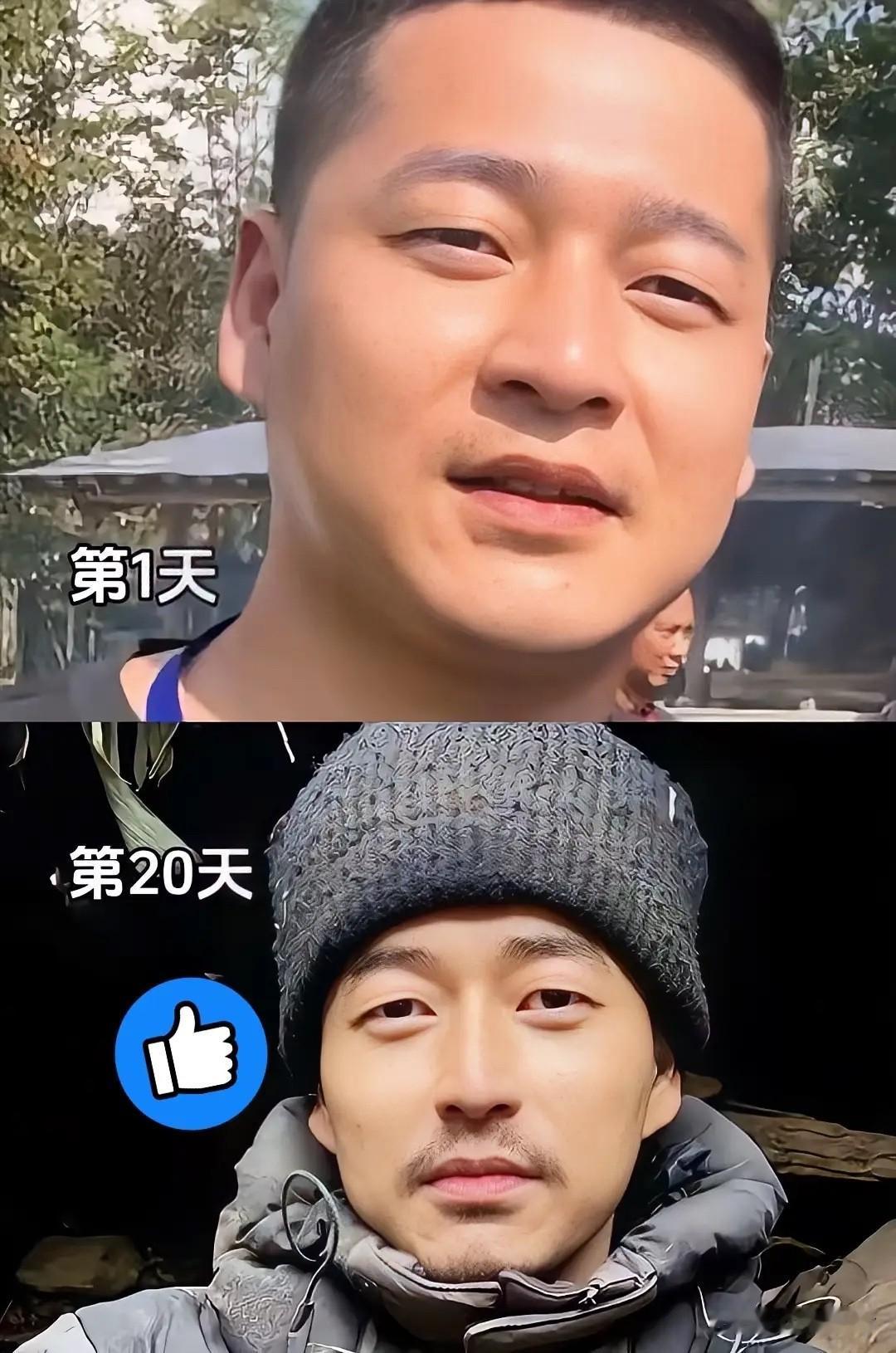 说喝凉水都长肉的人可以站出来了,看看《荒野求生》里67号的小伙伴19天的时间,整