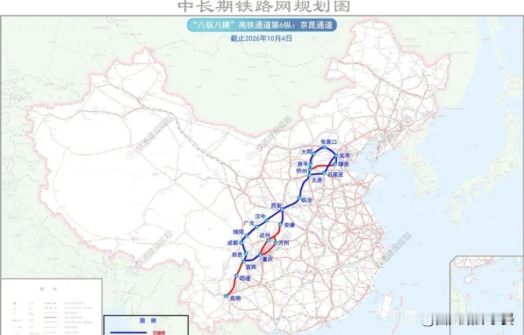 2027年京昆通道大升级！两条350高铁通车，西线全线打通很多人期待的京昆高