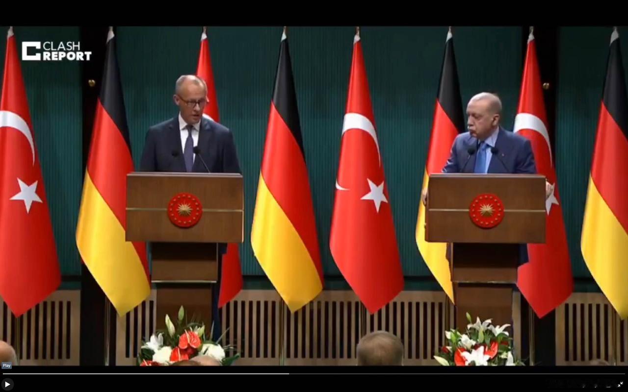 德国总理古板言论惹恼土耳其总统!默茨站队以色列称:哈马斯裹挟加沙儿童当俘虏埃