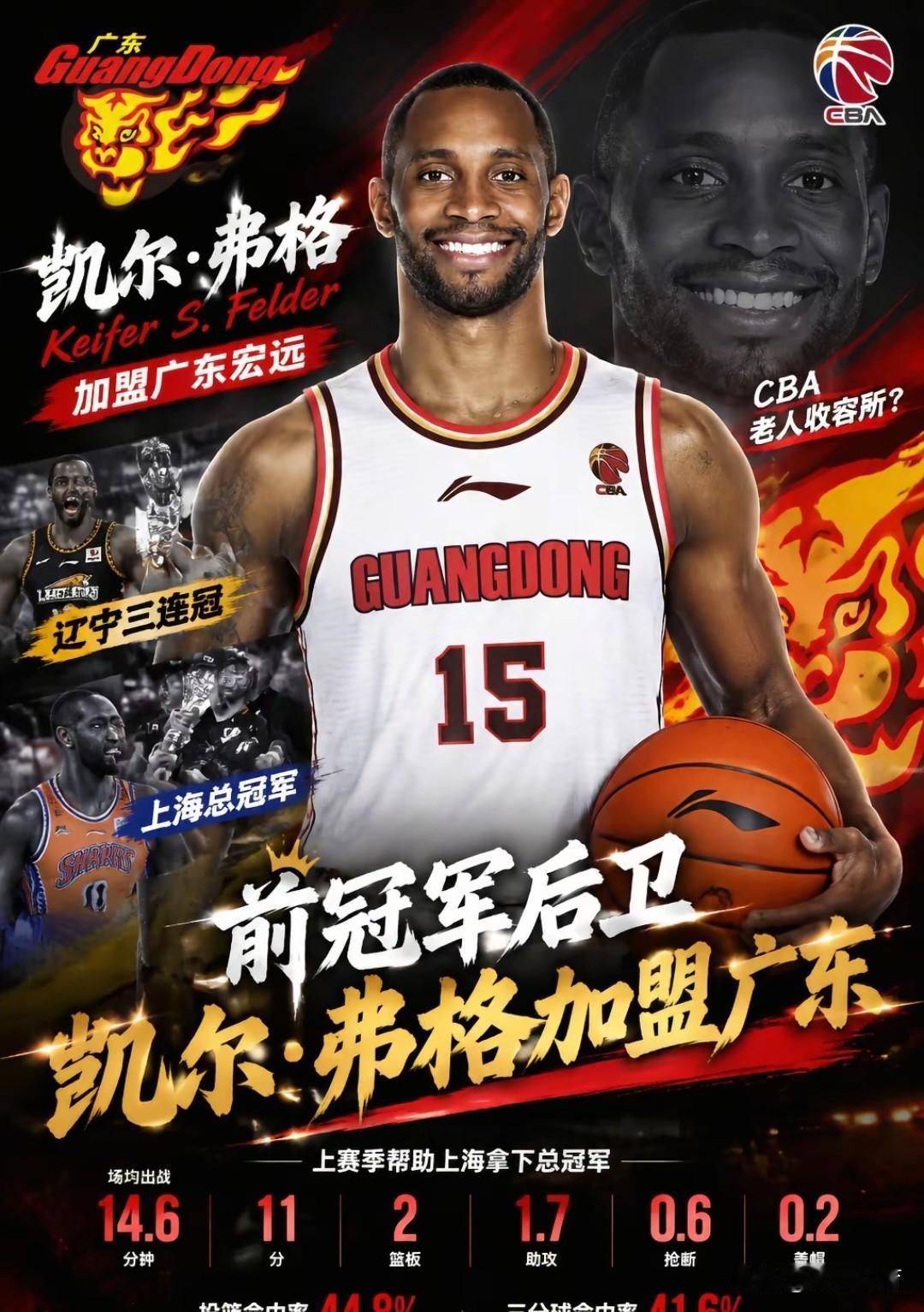 广东男篮外援消息，两顶级加盟，夺冠有望。1、凯尔弗格前辽宁男篮三连冠功勋，前