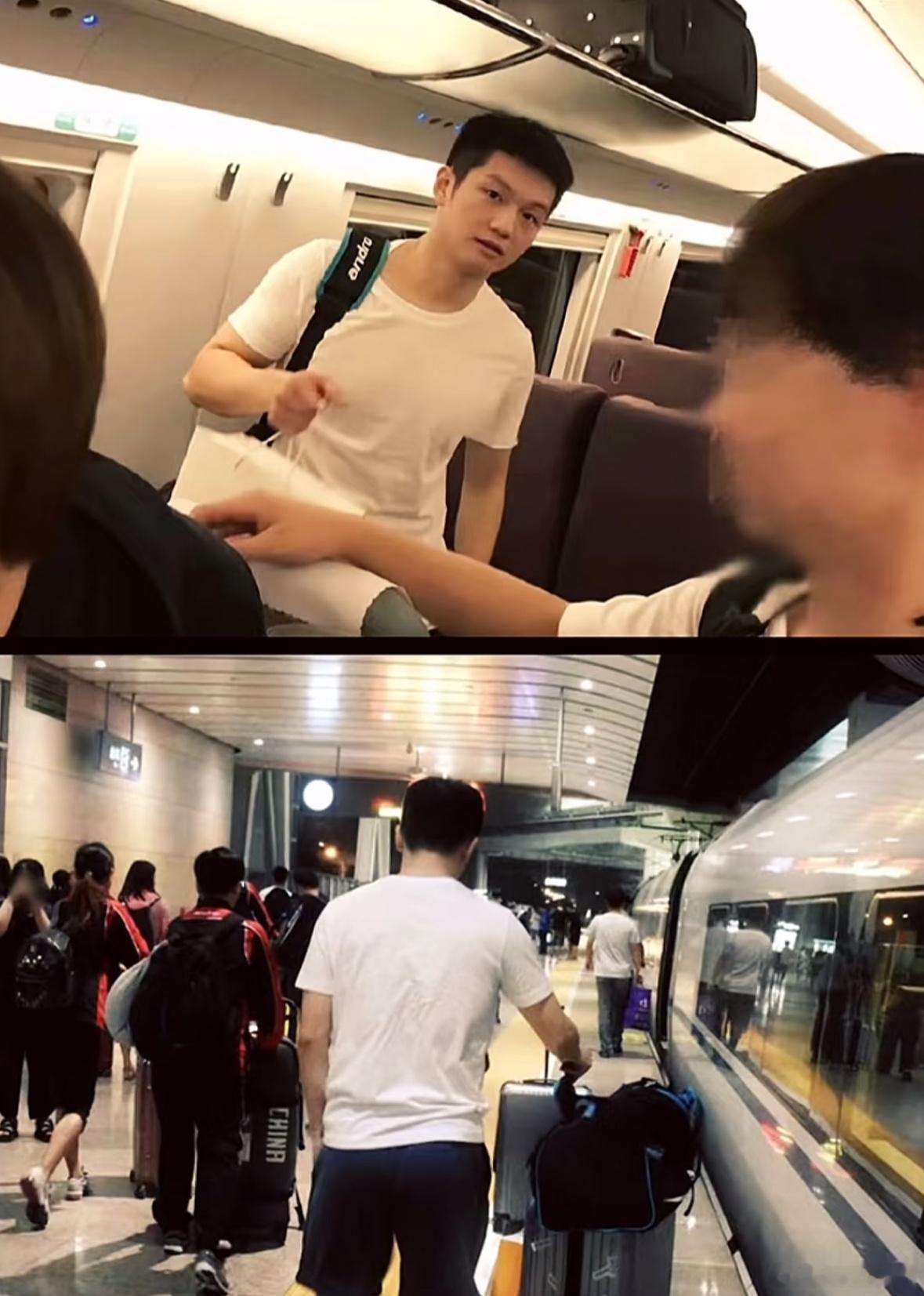在高铁上遇到了一个超好看的男生樊振东​​​