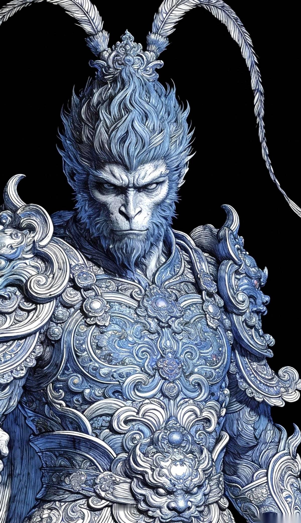 说真的，第一眼我没敢认这是孙悟空。这哪是陪唐僧取经的斗战胜佛，这分明就是五百年