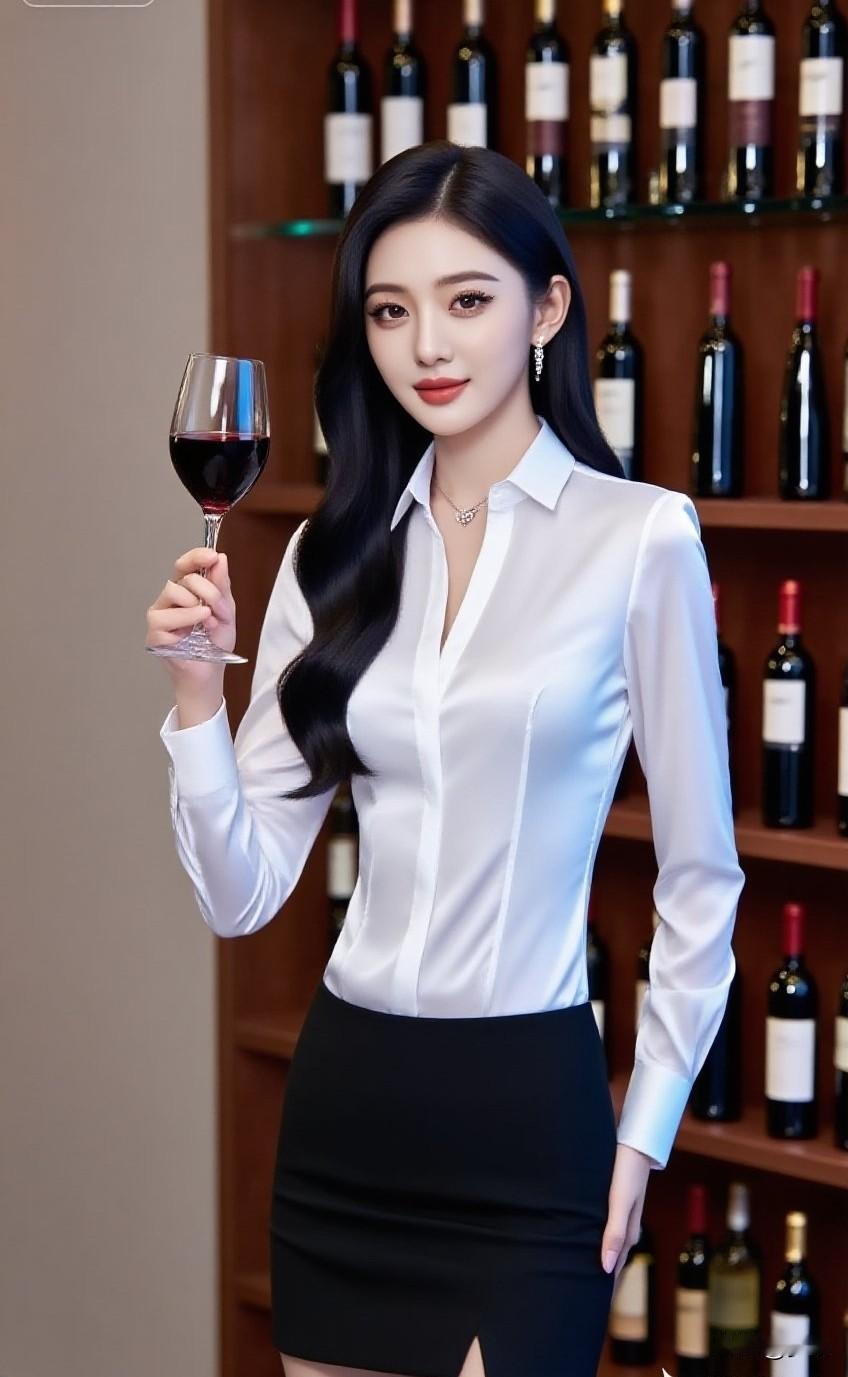 优雅酒会穿搭指南：白衬衫+黑短裙，尽显女性魅力！🍷✨白衬衫白裙穿搭黑裙白衬衫