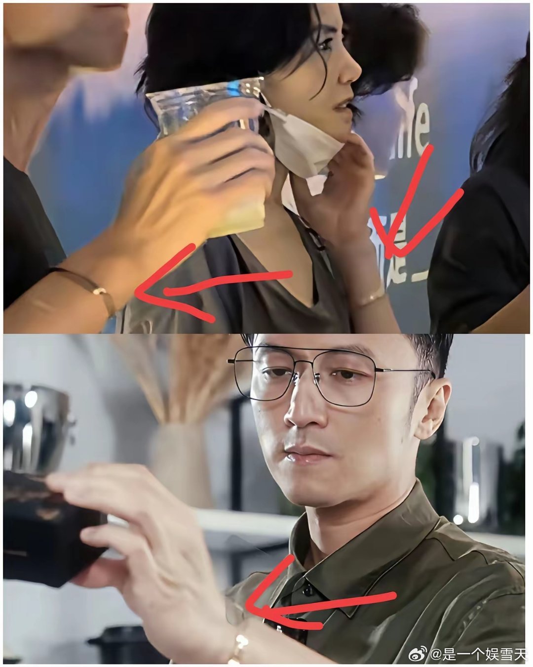 关于王菲的御用摄影师眼尖的网友又挖到了一个细节同样的手串，不仅王菲和谢霆锋有，居