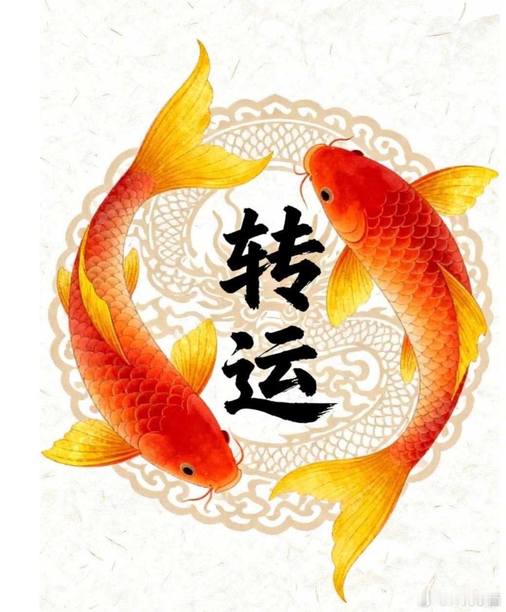 这对锦鲤转动的时候可以给人带来好运，可以让我们的运气好起来。点赞来催动。你的运气