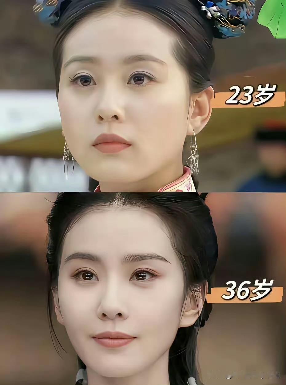 刘诗诗这两张照片真是绝佳的例子——年轻感真的不只是皮肤没皱纹那么简单。第一张眼