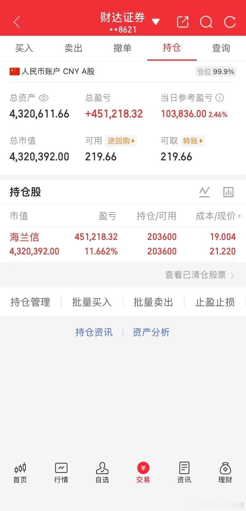 起点：100万本金目标：一年10倍收益（第71天）承诺：全程实盘记录，不藏私、不