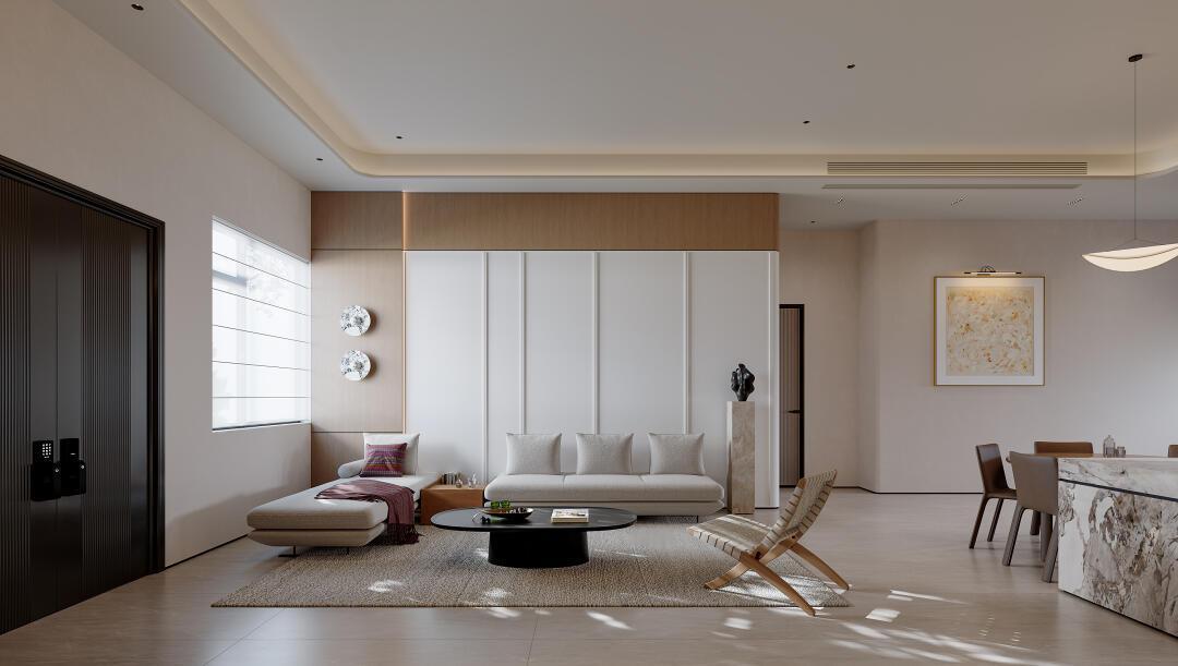 摒弃浮华，回归本真木饰面定制现代轻奢风温润木质碰撞简约设计高级质感浑然天成