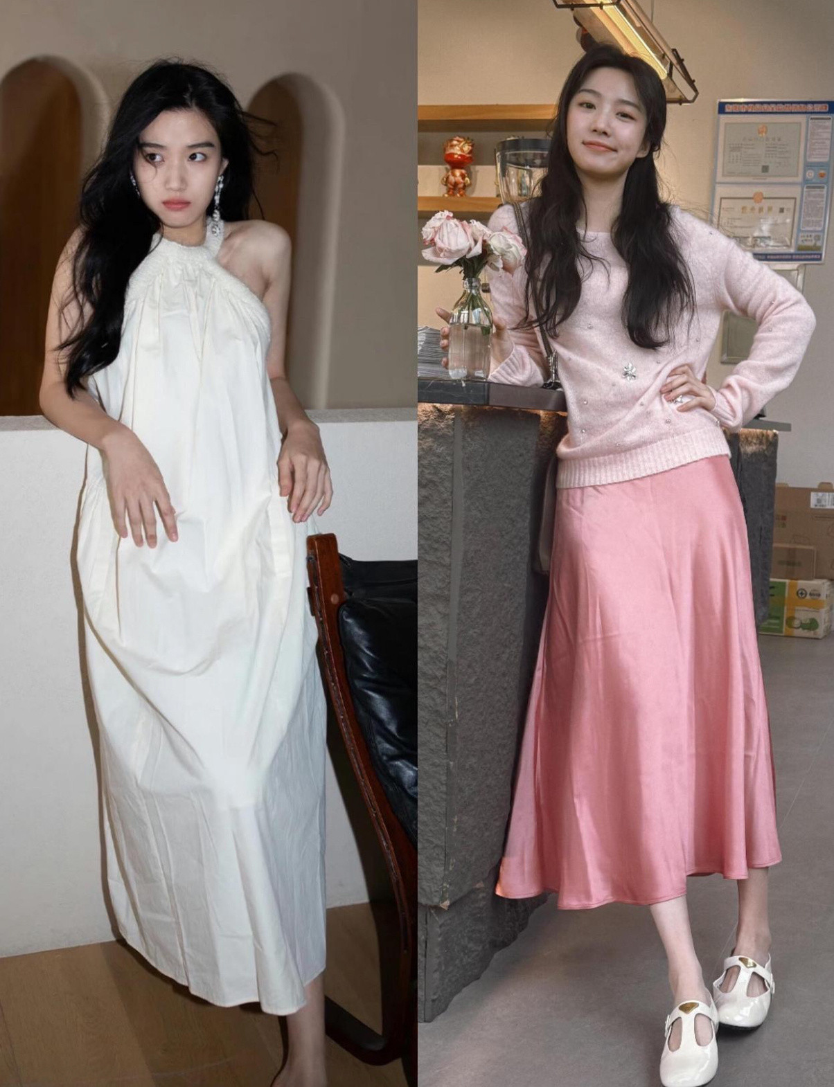 感觉卢昱晓的穿搭还挺适合普通女孩去学习的