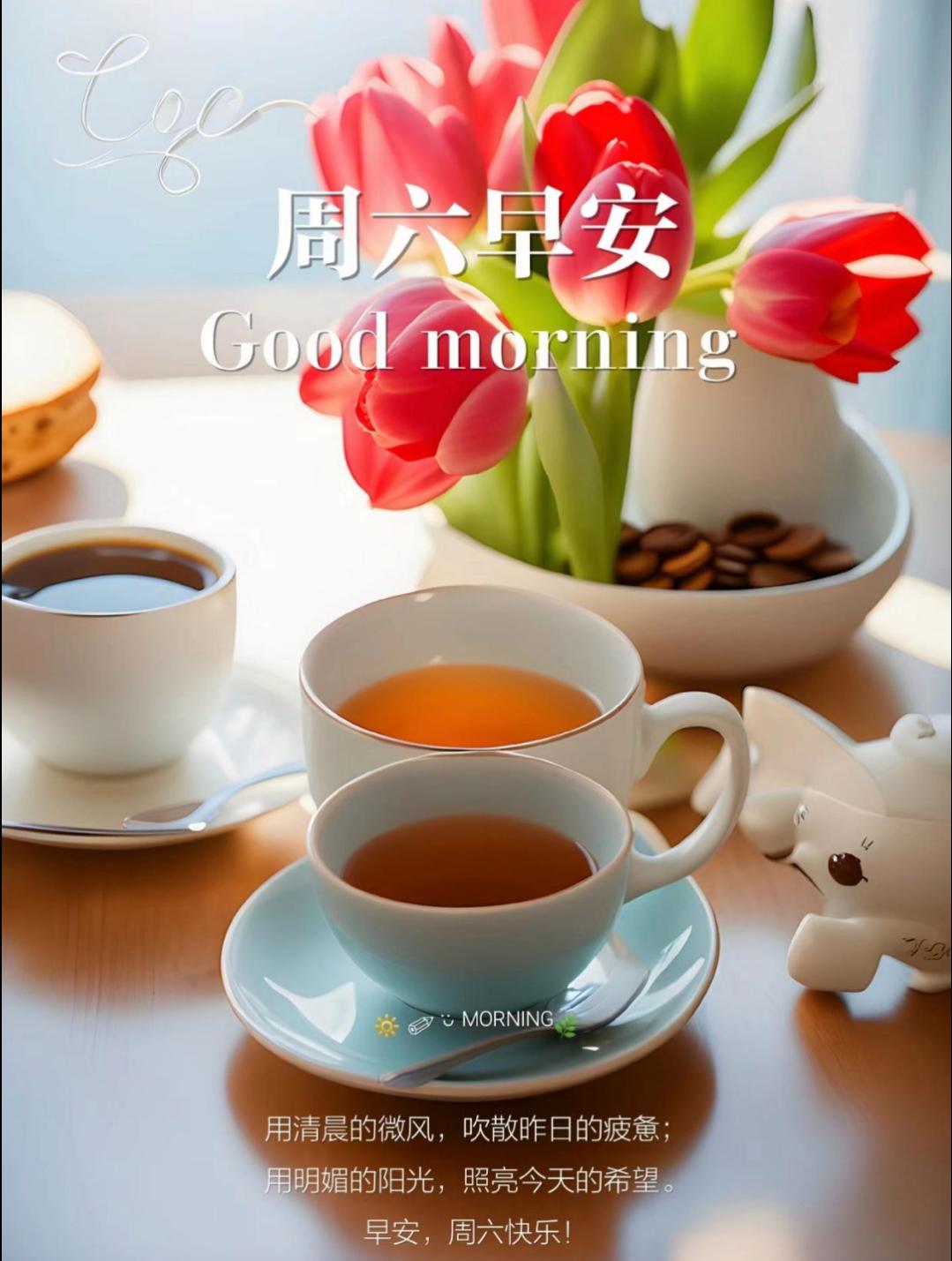 🌞周六早上好！新的一天带着新的希望而来，就像朝阳总会如期升起。让这份问候陪伴你