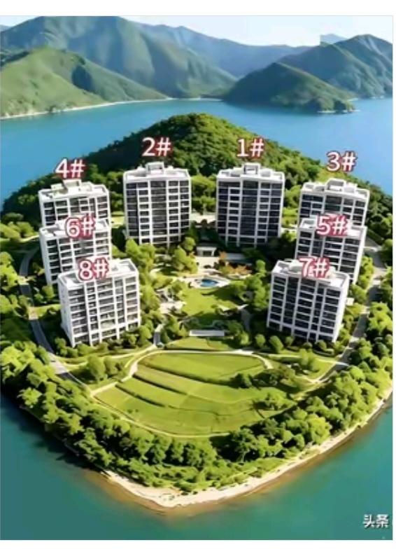 “小岛”真好某地海岛挺有名；岛上楼房设计妙；楼房外围有绿化；其他配套还挺
