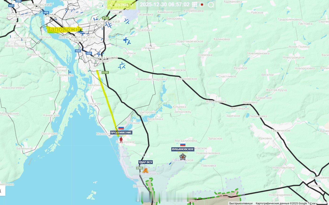 俄乌冲突扎波罗热方向今天，乌方无人机发现一支俄军部队（DRG?）出现在距离扎波