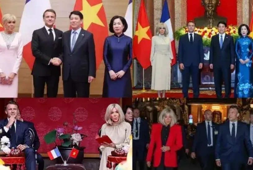任性就是潇洒！71岁的法国第一夫人布里吉特，在访问越南期间，下飞机的一刹那，因