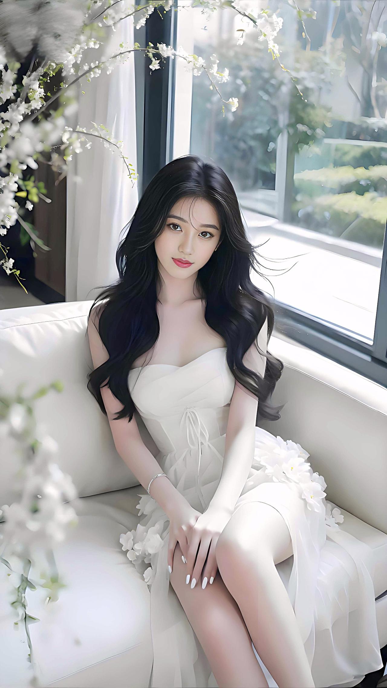 白裙是夏天的信笺，写满了美丽的答案