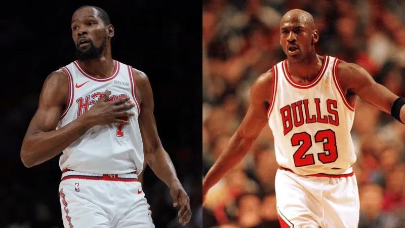 杜兰特瞎说什么大实话！聊到得分能和超越乔丹，能和乔丹相提并论的时候，杜兰特表示