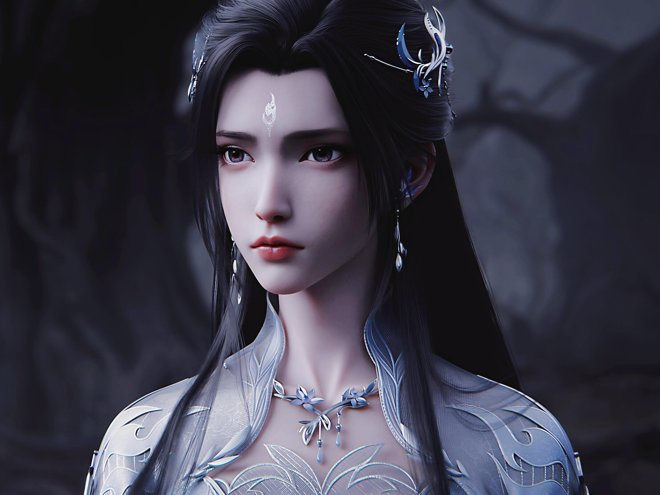 《诛仙》动画陆雪琪这个建模美出新高度了，衣服质感也很好​​​