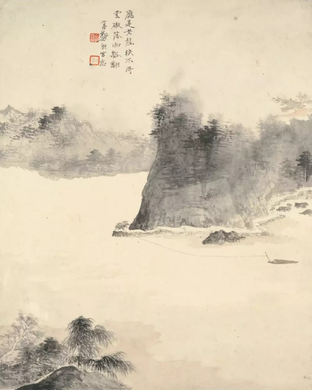 郑午昌（1894年—1952年），男，名昶，号弱龛、丝鬓散人，以字行，斋名鹿胎仙
