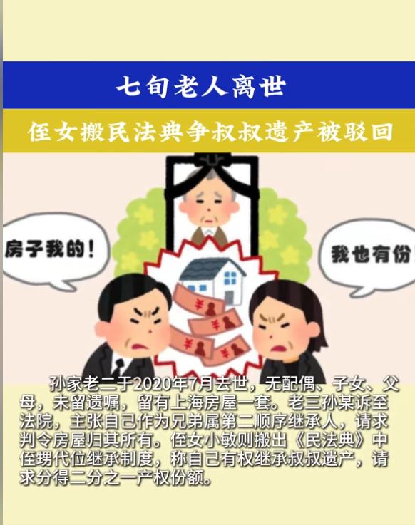 “万万没想到！”7月27日报道，上海，一男子哥哥去世，留下一套房，因为哥哥无儿无