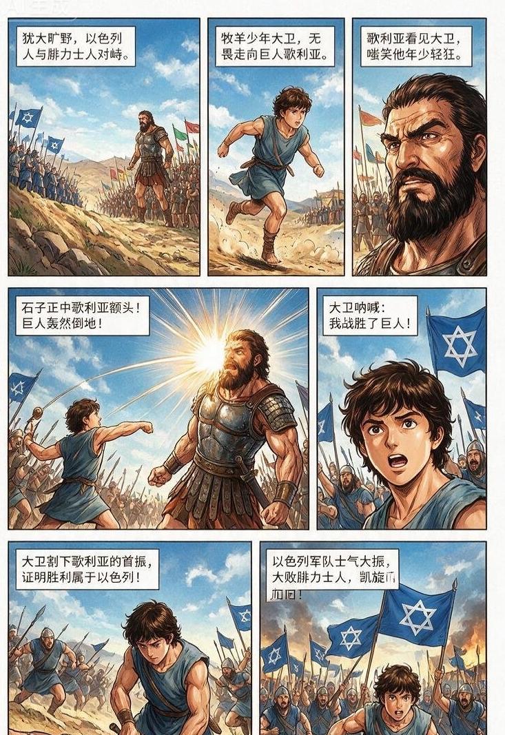 牧童大卫用一块小石头杀死巨人歌利亚的故事，人尽皆知。学者乔纳森·基尔希却在《大